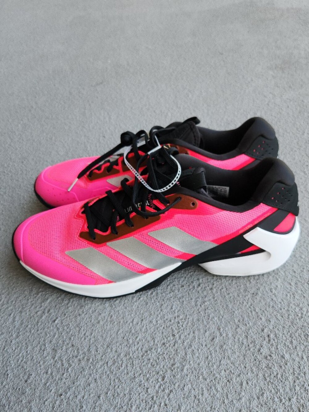 Adidas Adizero Ubersonic 5 Men's Tennis Court Shoes JQ2901 Pink/Black Size 12
